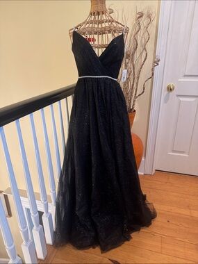 sparkle lace dress with corset bodice jules and cleo Patterned Glitter A-Line Dress with Sheer Corset